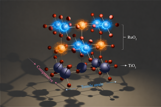 Illustration of strain-induced emergent magnetism in ultrathin RuO2/TiO2
