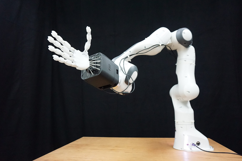 Robotic arm in the Soft Robotics Lab.